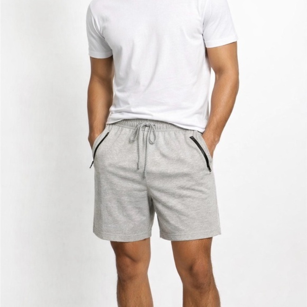Liberty Pro Men’s Athletic Shorts XL Gray Stretch Drawstring Zip Pockets NWT